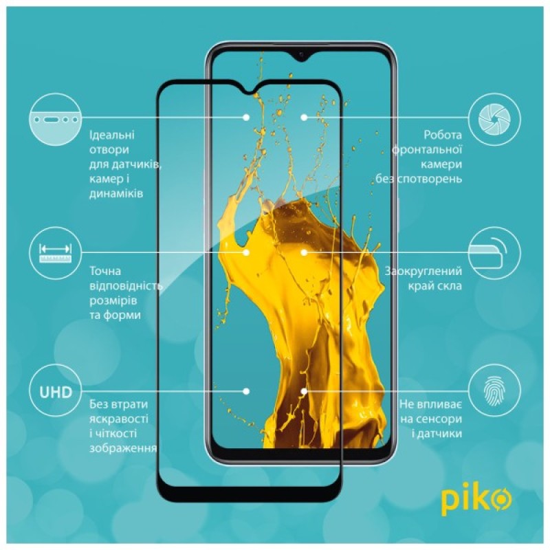 Скло захисне Piko Full Glue Realme V20 Black (1283126559457)