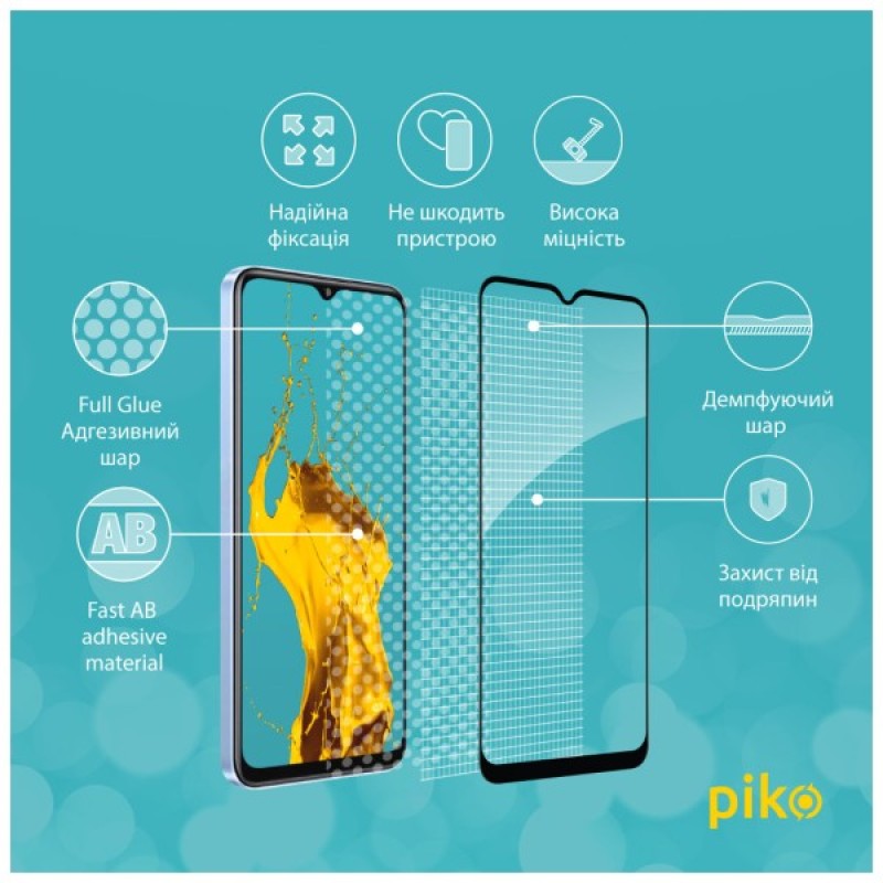Скло захисне Piko Full Glue Realme V20 Black (1283126559457)