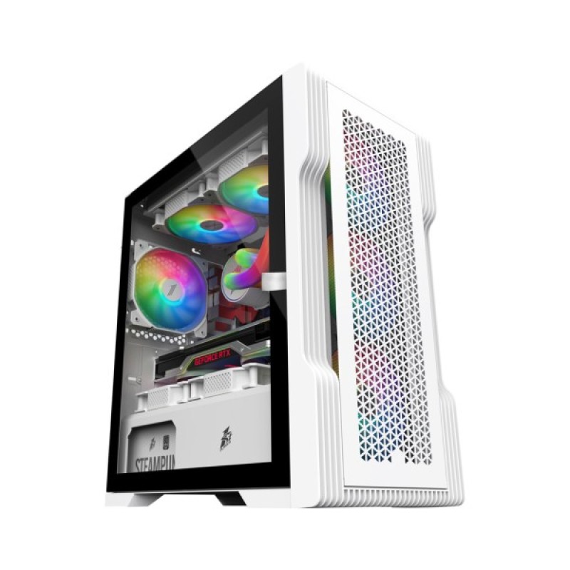 Корпус 1stPlayer T3-WH-4F1-W