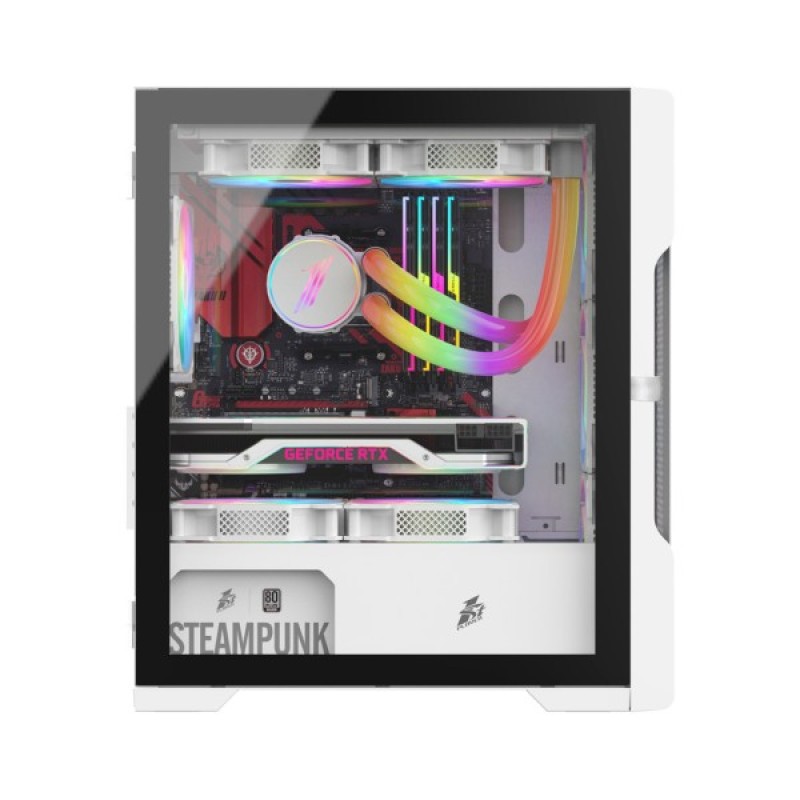 Корпус 1stPlayer T3-WH-4F1-W