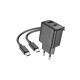 Зарядний пристрій HOCO CS23A USB-C PD30W + 1xUSB QC3.0 + cable USB-C to USB-C black (6942007609968)