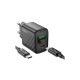 Зарядний пристрій HOCO CS23A USB-C PD30W + 1xUSB QC3.0 + cable USB-C to USB-C black (6942007609968)