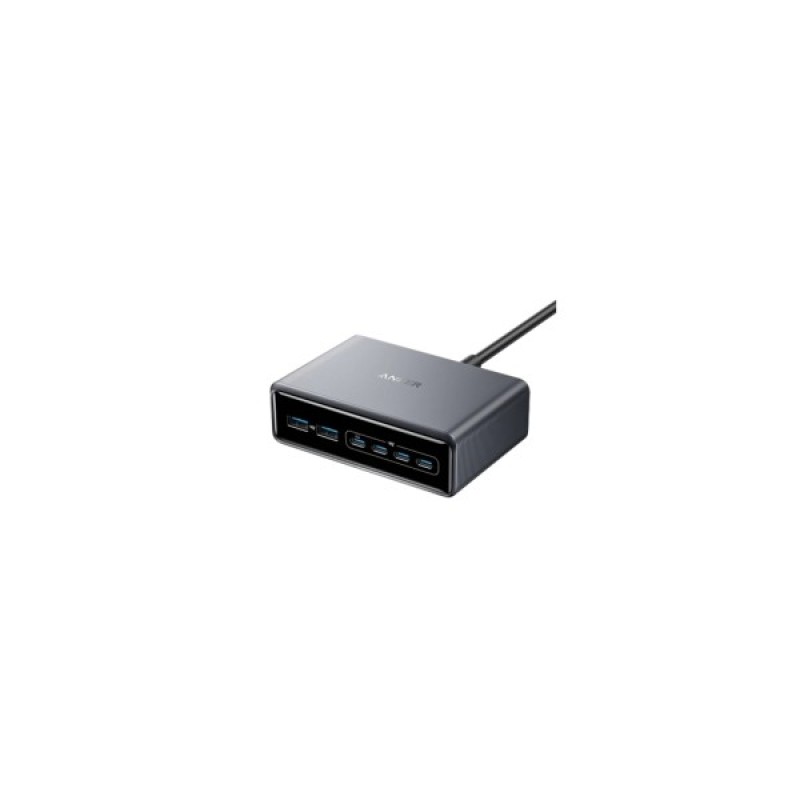 Зарядний пристрій Anker GaNPrime 200W 4xUSB-C PD + 2xUSB-A Black (A2683341)