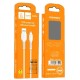 Дата кабель USB 2.0 AM to Lightning 1.0m 2.4A silicone white Denmen (DM-D42L-WH)