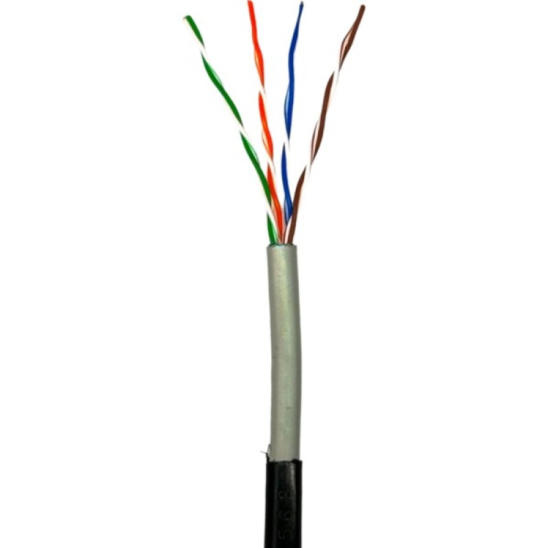 Кабель мережевий GEAR UTP 100м, cat.5e, CU, 4*2*0,51, PVC+PE, outdoor (GEC-UTPCUOUT051100)