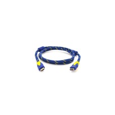 Кабель мультимедійний HDMI M to HDMI M 3.0m V1.4 blue yellow Merlion (YT-HDMI(M)/(M)NY/BL-3.0m)