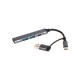 Концентратор Dynamode USB Type-C + USB-A to 1хUSB-C 3.0 1хUSB-A 3.0 2xUSB-A 2.0 dark grey (DM-UH-314AC)