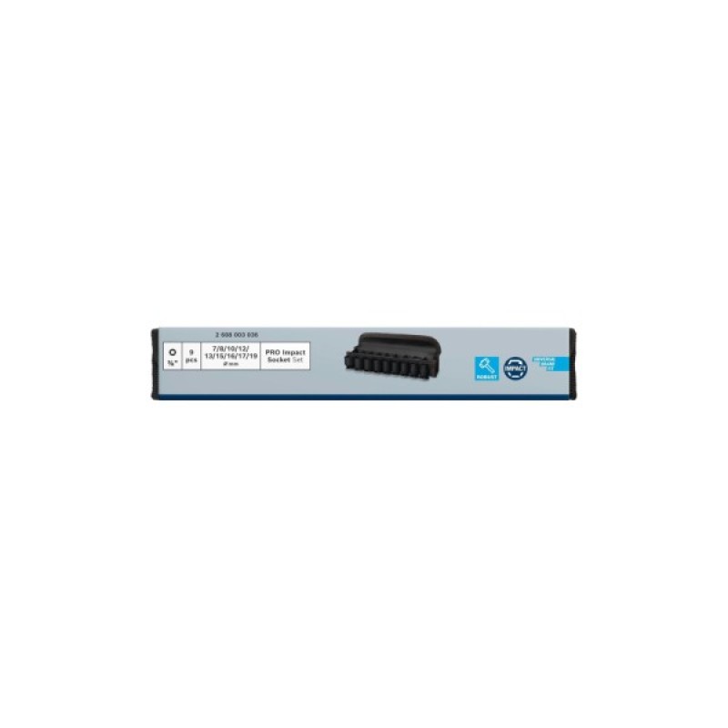 Набір головок Bosch Professional ударних торцевих Standart 9шт, 3/8", 30мм (2.608.003.036)