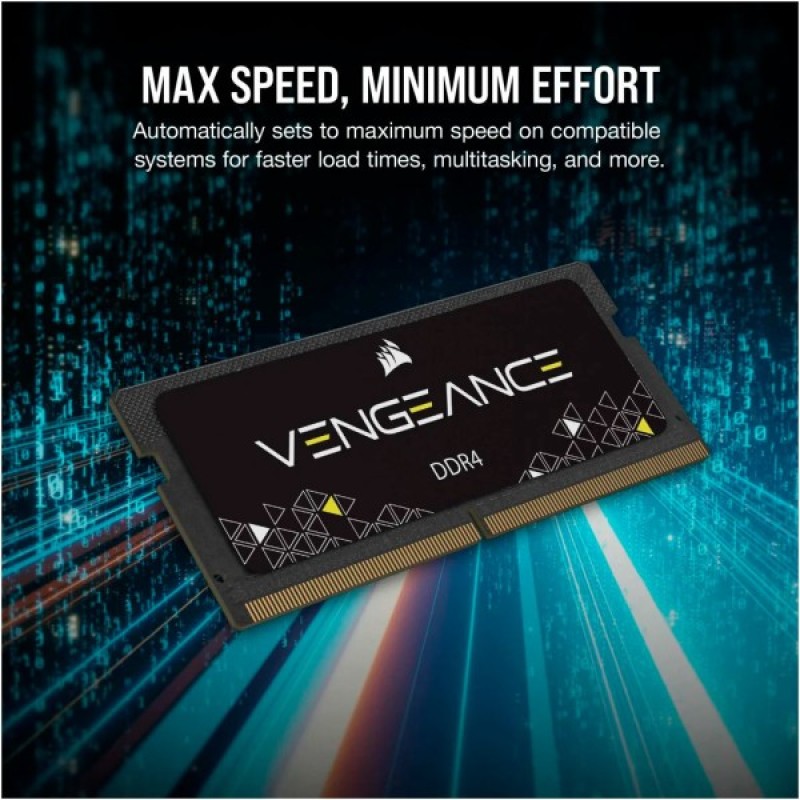 Модуль пам'яті для ноутбука SoDIMM DDR4 8GB 3200 MHz Vengeance Corsair (CMSX8GX4M1A3200C22)