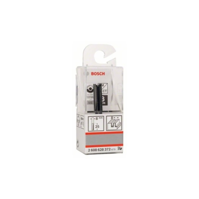 Фреза Bosch Professional пазова з двома лезами, Std, S8, D8, L25.4 (2.608.628.372)