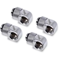 Фітинг для СРО Alphacool Eiszapfen L-connector rotatable - 4pcs Set - Chrome (17616)