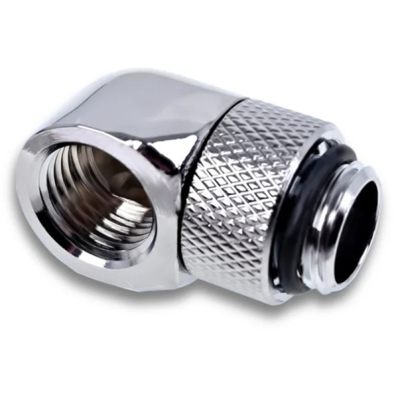 Фітинг для СРО Alphacool Eiszapfen L-connector rotatable - 4pcs Set - Chrome (17616)