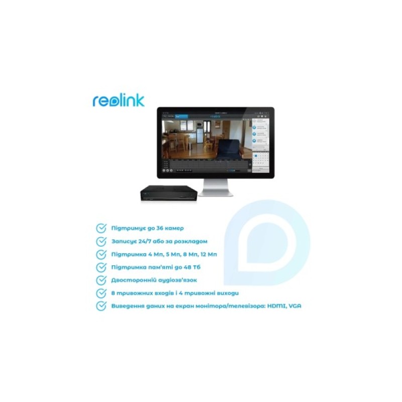 Реєстратор для відеоспостереження Reolink RLN36