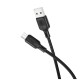 Дата кабель USB 2.0 AM to USB-C 1.0m 60W silicone black BOROFONE (6941991115455)