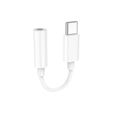 Адаптер USB-C M to 3.5mm F LS35 white HOCO (6931474790767)