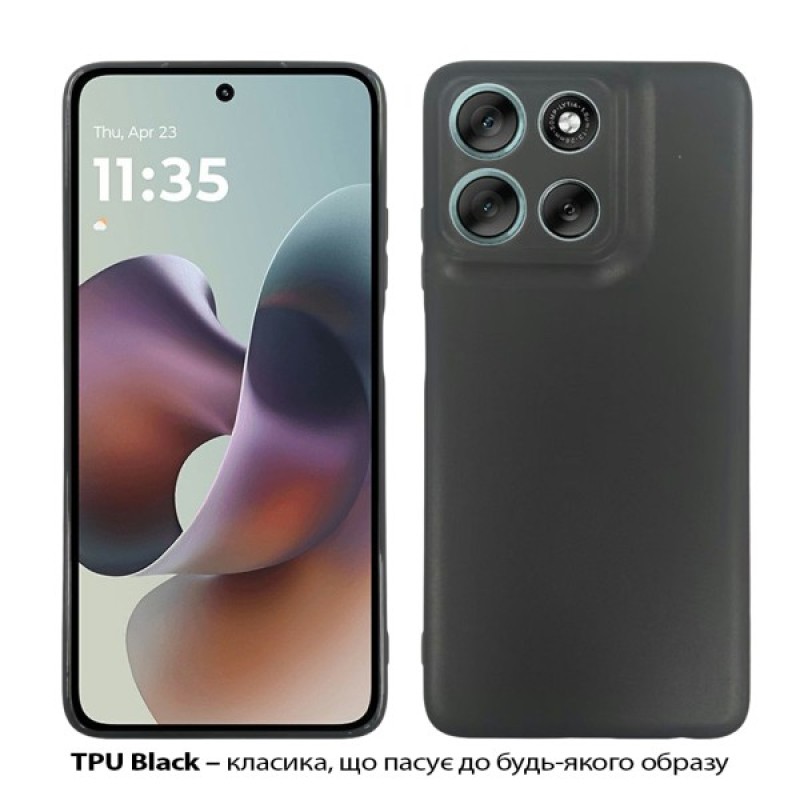 Чохол до мобільного телефона BeCover Silicone Motorola Moto G56 Black (713766)