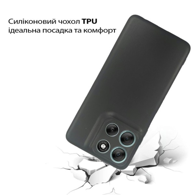 Чохол до мобільного телефона BeCover Silicone Motorola Moto G56 Black (713766)