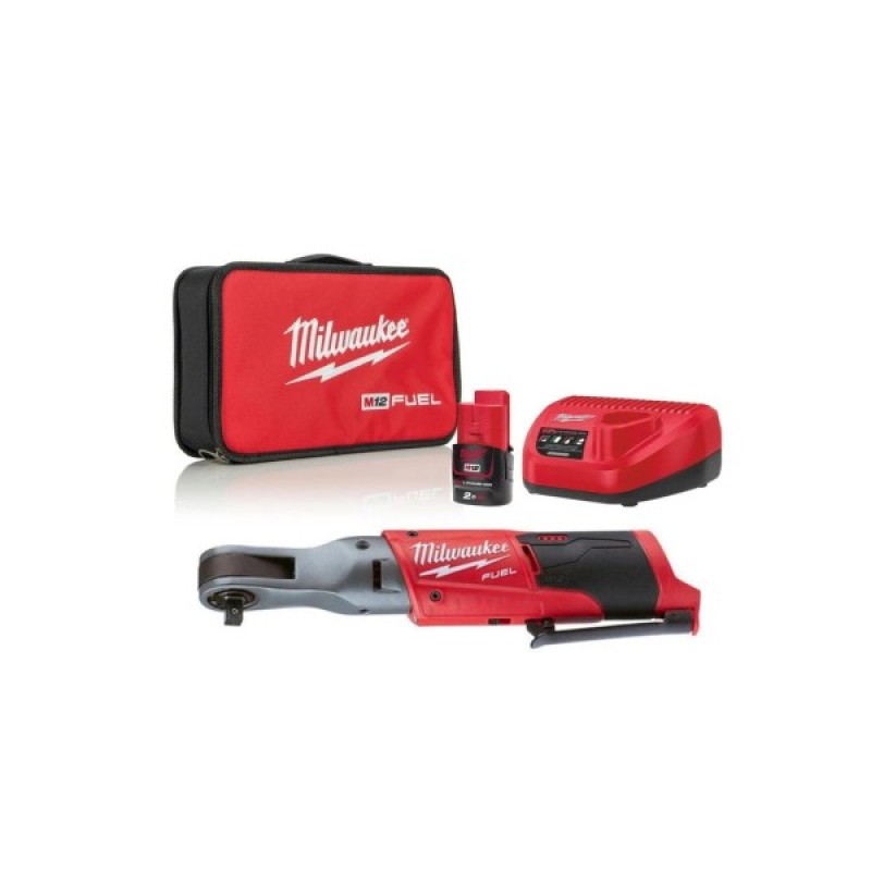 Гайковерт Milwaukee кутовий 3/8" M12 FIR38-201B, 75Нм, 2Ah\ (4933459798)