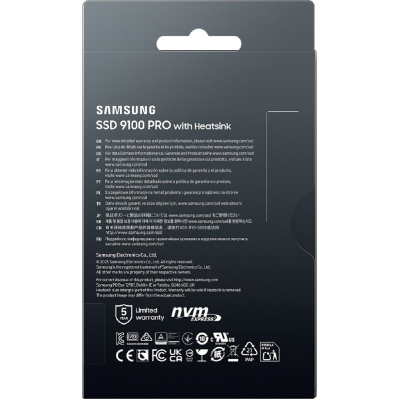 Накопичувач SSD M.2 2280 1TB 9100 PRO Heatsink Samsung (MZ-VAP1T0CW)