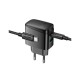 Зарядний пристрій HOCO CS61A Bright 1xUSB-C PD30W + 1xUSB QC3.0 + cable USB-C to Lightning Black (6942007638432)