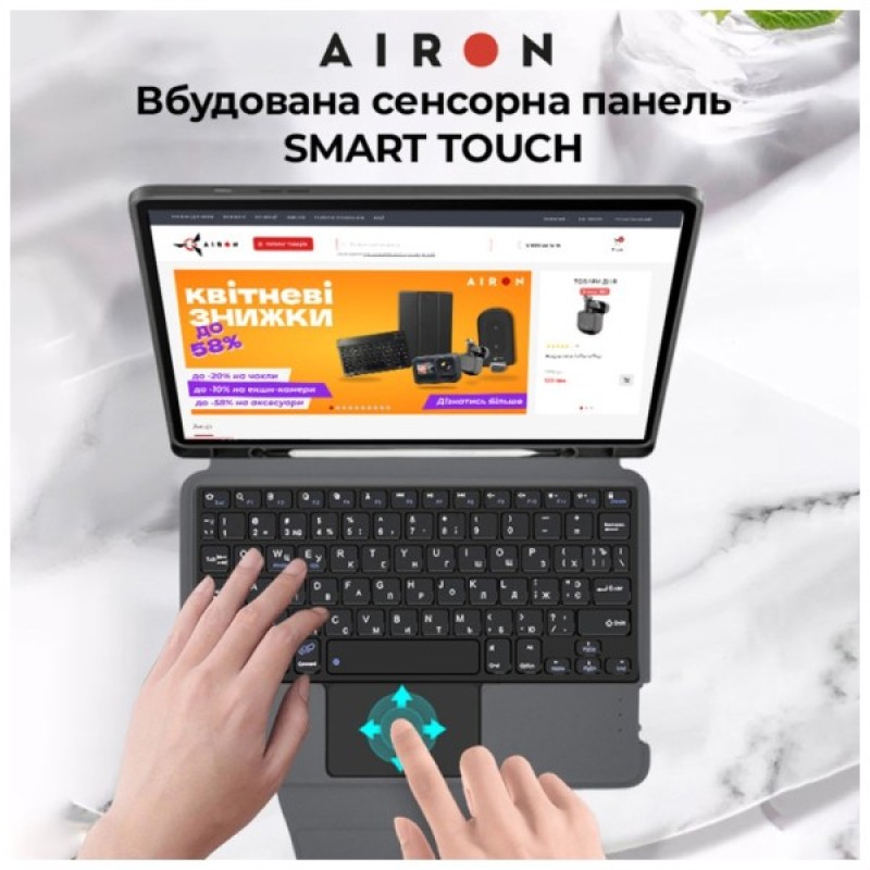 Чохол до планшета AirOn Premium Samsung Galaxy Tab S10 Lite 2025 with keyboard (4822352781156)