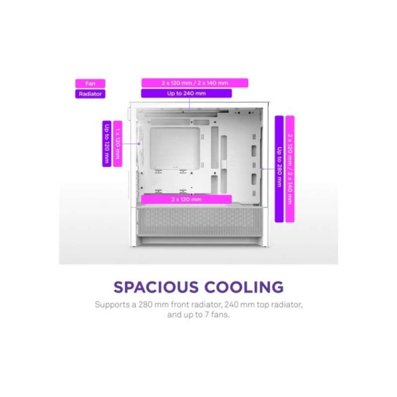 Корпус NZXT H3 Flow All White (CC-H31FW-01)