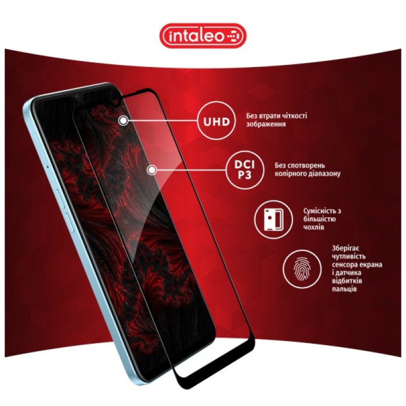 Скло захисне Intaleo Full Glue Oppo A57S Black (1283126576737)