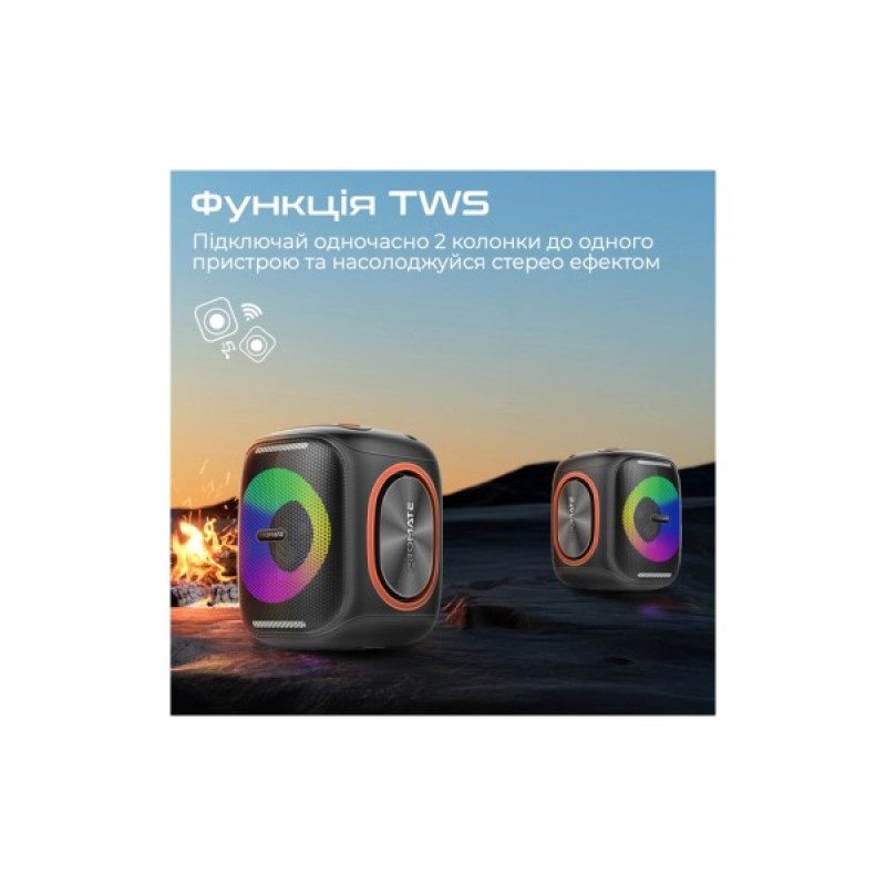 Акустична система Promate Strike-40 40W Black (strike-40)