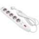 Мережевий фільтр живлення 2E 5XSchuko, 3G*1.5мм, 2м, white (2E-SP515M2WH)