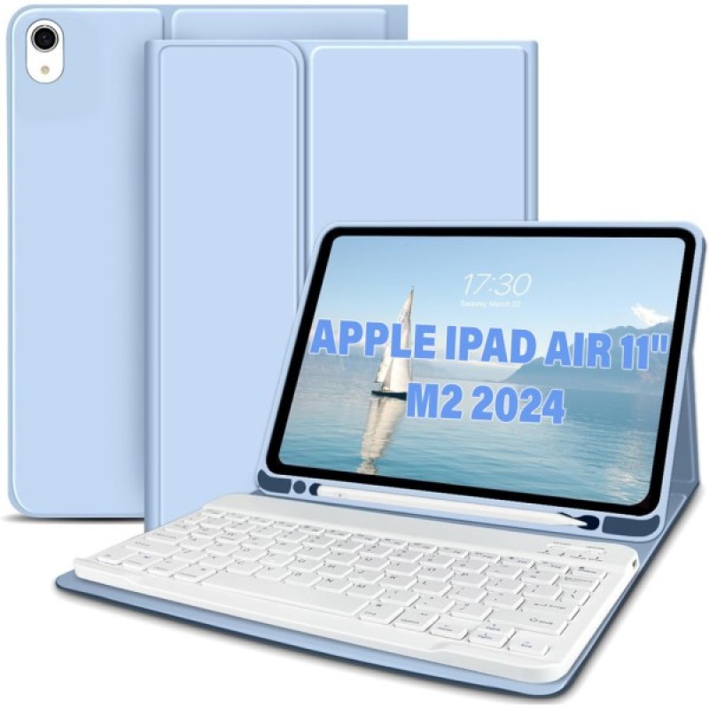 Чохол до планшета BeCover Keyboard Apple iPad Air 11" M2/M3 (2024/2025) Light Blue (711397)