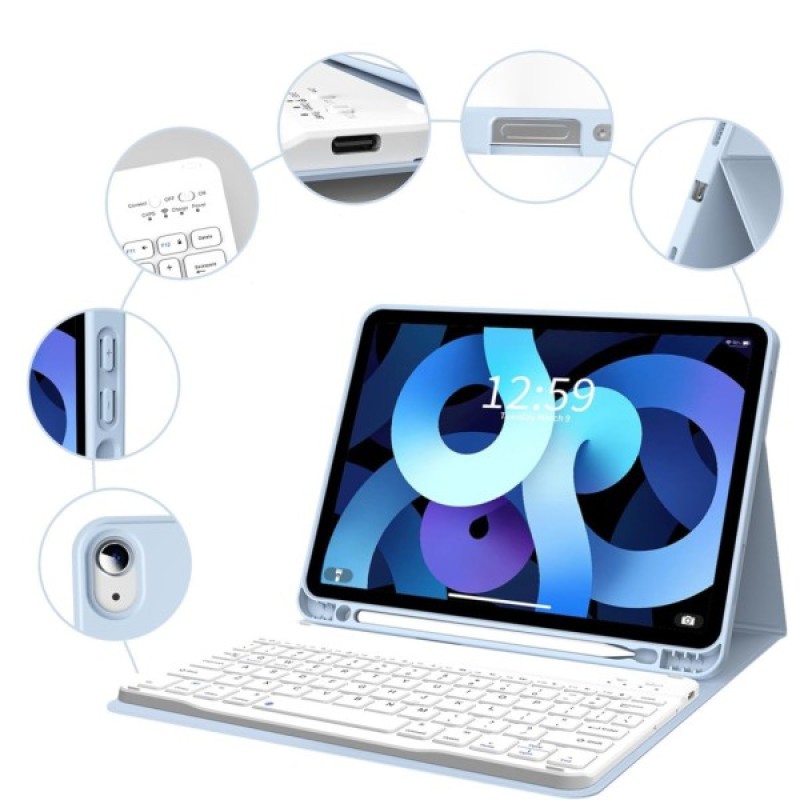 Чохол до планшета BeCover Keyboard Apple iPad Air 11" M2/M3 (2024/2025) Light Blue (711397)