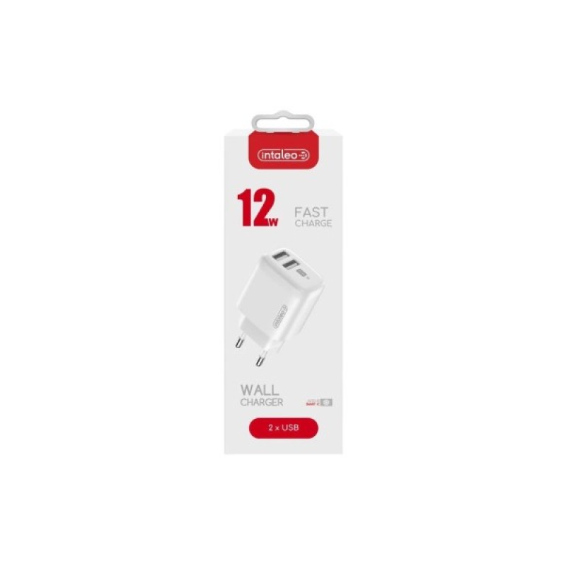 Зарядний пристрій Intaleo 12W Fast Charge 2USB 2.4A white (1283126578281)
