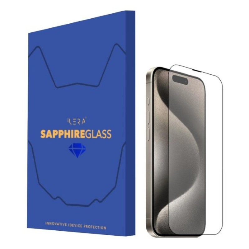 Скло захисне iLera Sapphire Ultra + Glass iPhone 15 Pro Max (ILSPDL15PRMX)