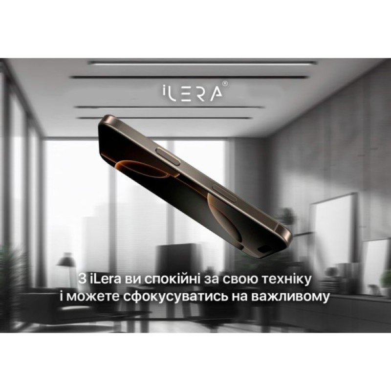Скло захисне iLera Sapphire Ultra + Glass iPhone 15 Pro Max (ILSPDL15PRMX)