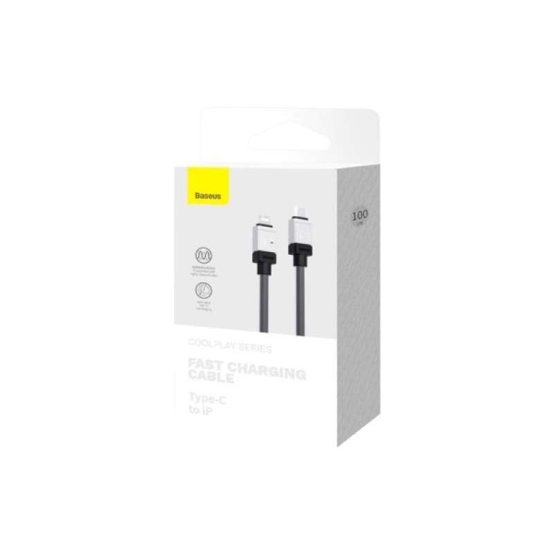 Дата кабель USB-C to Lightning 1.0m CoolPlay Fast Charging 20W black Baseus (CAKW000001)