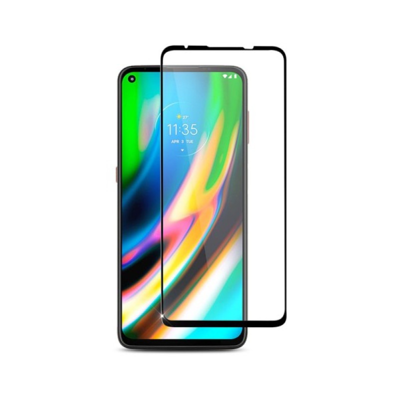 Скло захисне PowerPlant Full screen Motorola Moto G9 Plus, Black (GL609406)