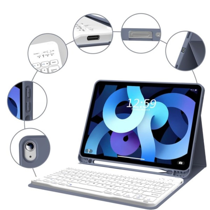 Чохол до планшета BeCover Keyboard Apple iPad Air 11" M2/M3 (2024/2025) Purple (711399)