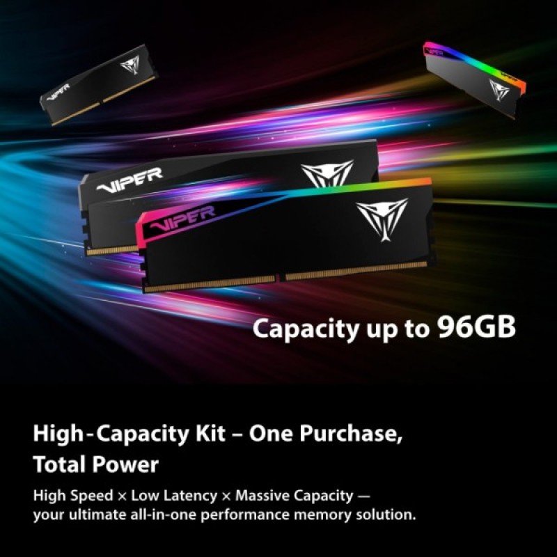 Модуль пам'яті для комп'ютера DDR5 64GB (2x32GB) 6000 MHz Viper Elite 5 Ultra Patriot (VEU564G6028K)
