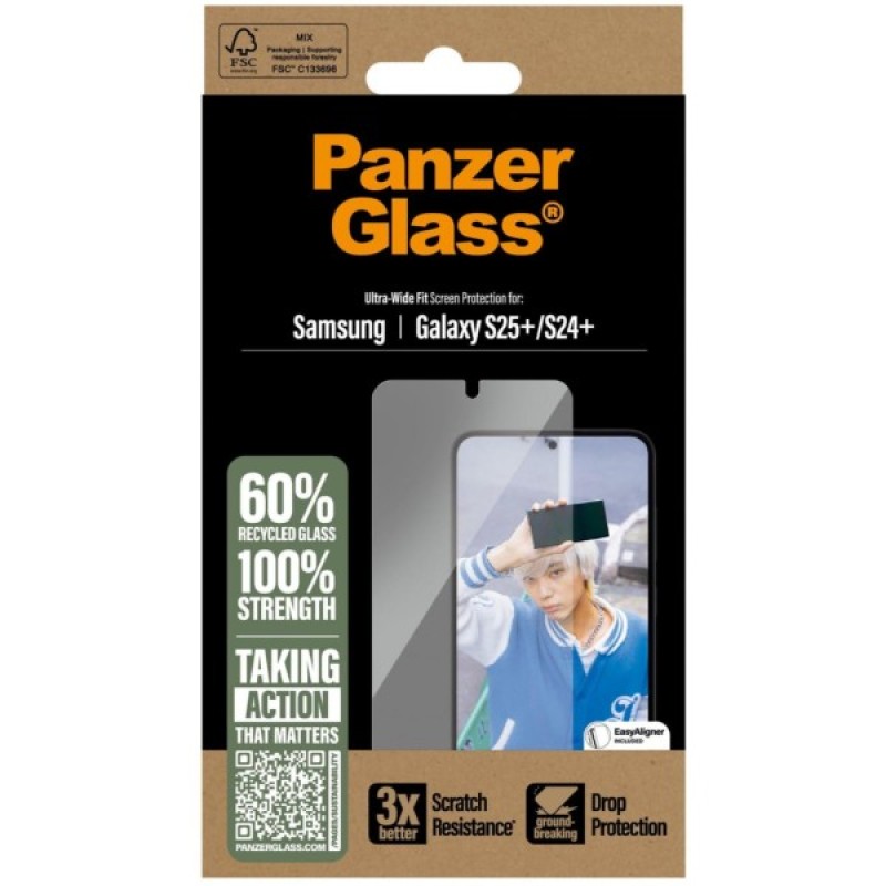Скло захисне PANZERGLASS Samsung Galaxy S25 Plus Ultra-Wide Fit (PG_PGRNUWFG37942)