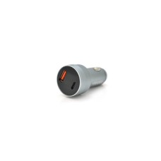 Зарядний пристрій VEGGIEG USB QC3.0 + USB-C PD 3.1A digital display silver (QC-C200)