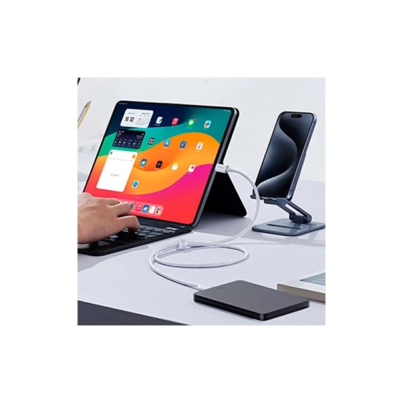 Дата кабель USB-C to USB-C 1.8m Superior USB4 Fast Charging 240W moon white Baseus (P10365200211-05)