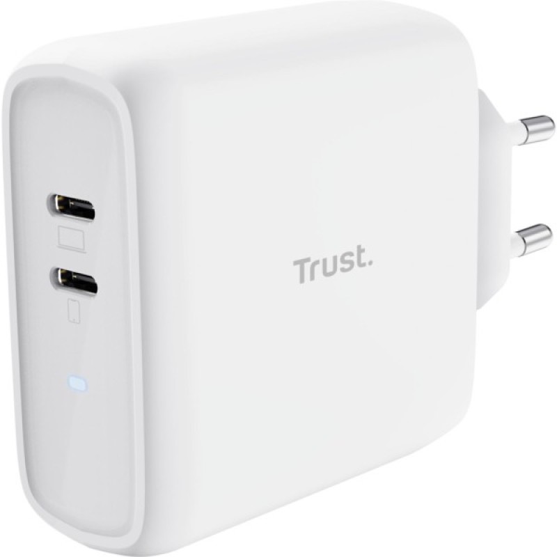 Зарядний пристрій Trust Maxo 65W 2xUSB-C PD white (25381_TRUST)