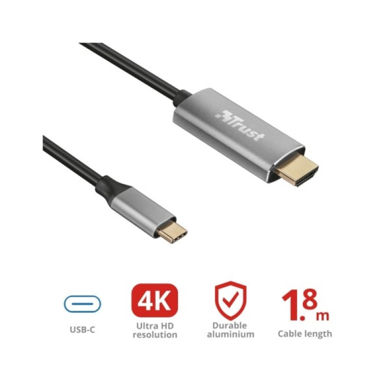 Перехідник Trust Calyx USB-C to HDMI Adapter Cable (23332_TRUST)