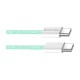 Дата кабель USB-C to USB-C 1.0m 60W 3.0А green ColorWay (CW-CBPDCC061-G)