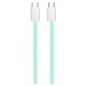 Дата кабель USB-C to USB-C 1.0m 60W 3.0А green ColorWay (CW-CBPDCC061-G)