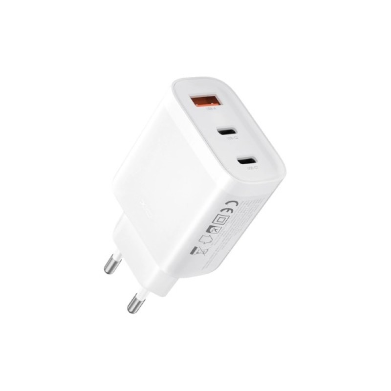 Зарядний пристрій XO L117 2xUSB-C PD45W + 1xUSB-A QC3.0 White (L117.white)