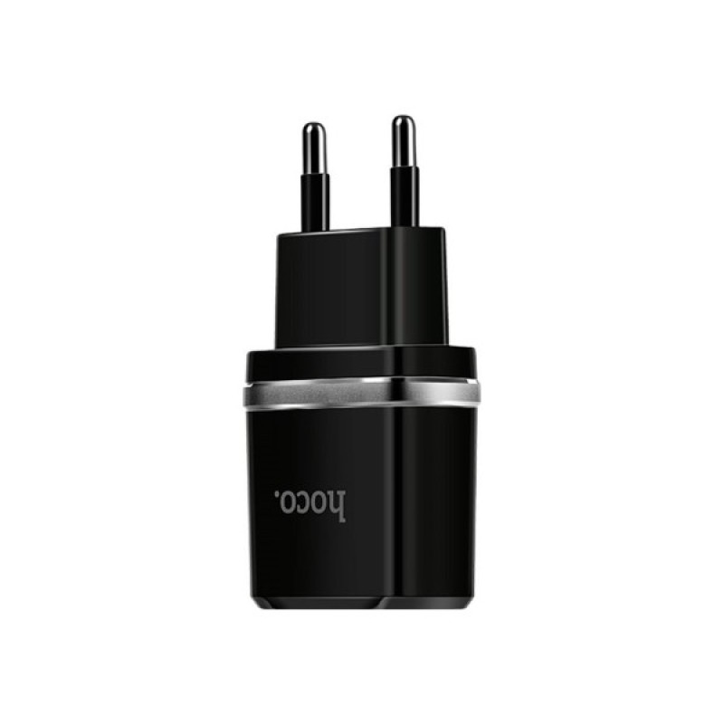Зарядний пристрій HOCO C12 Smart dual USB charger Black (6957531063094)