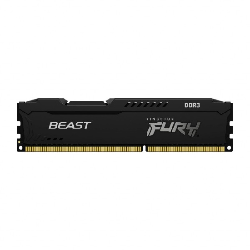 Модуль пам'яті для комп'ютера DDR3 8GB (2x4GB) 1600 MHz Fury Beast Black Kingston Fury (ex.HyperX) (KF316C10BBK2/8)