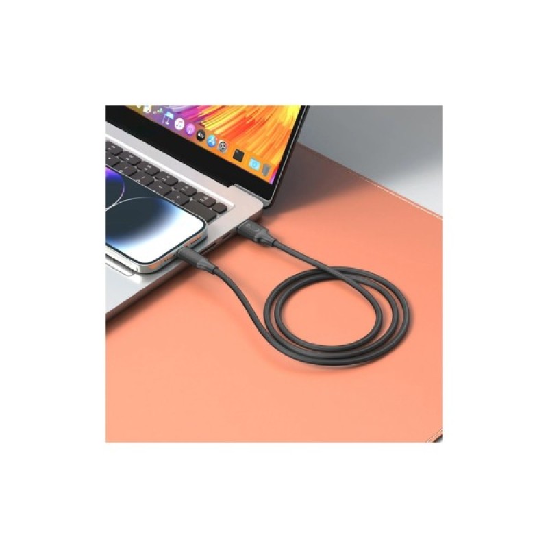 Дата кабель USB 2.0 AM to USB-C NB265-AC black XO (NB265-AC.black)
