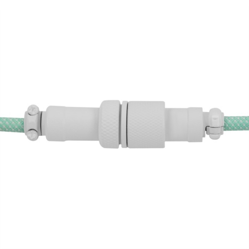 Дата кабель USB-C + USB A to USB-C 1.36m Coiled Aviator mint Keychron (CAB18_KEYCHRON)
